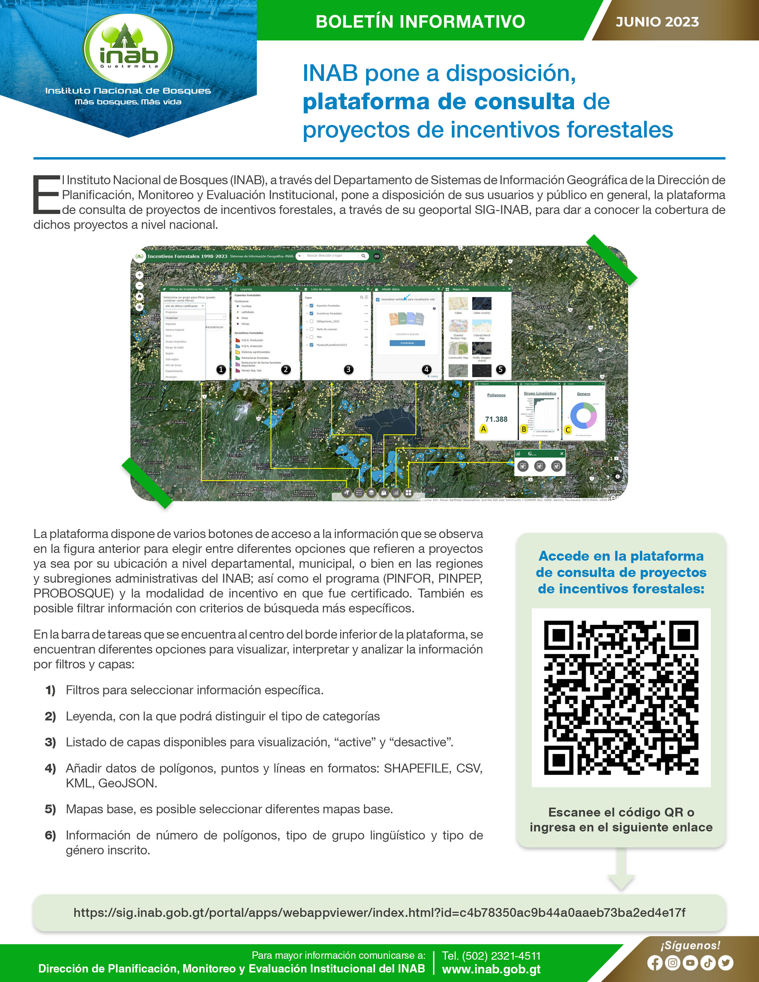 Boletín plataforma Incentivos Forestales